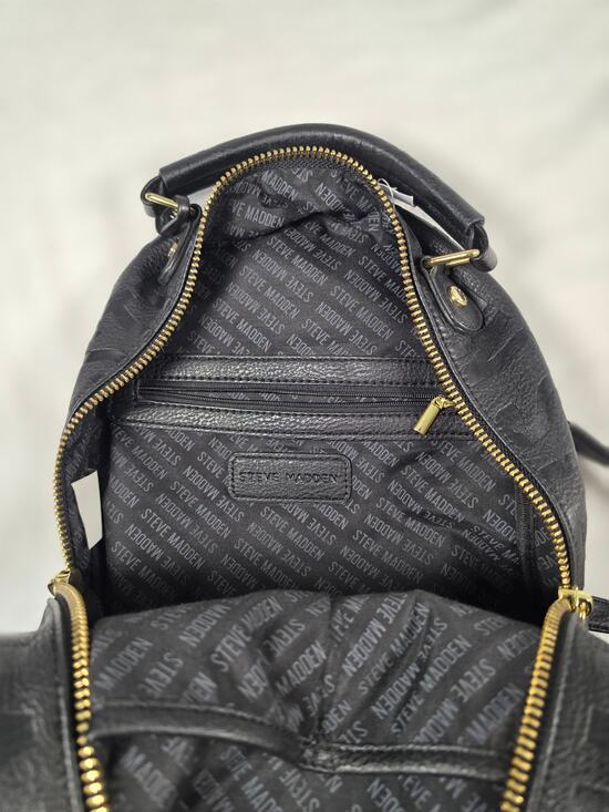 Steve Madden Handbags - Steve Madden Womens Small Backpack Purse Monogram